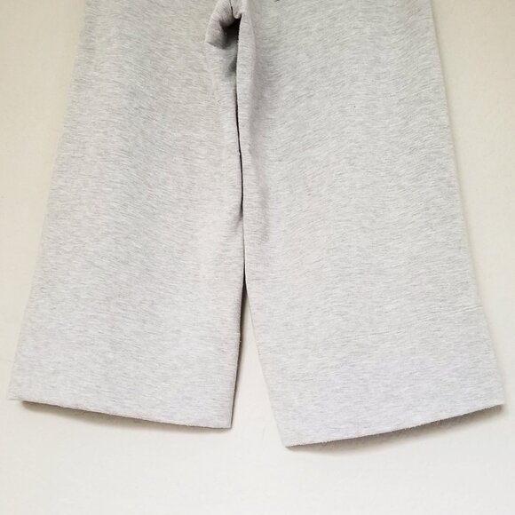 Quince SuperSoft Fleece Cropped Wide Leg Pants M Heather Gray Lounge Cozy Comfy - Picture 14 of 16